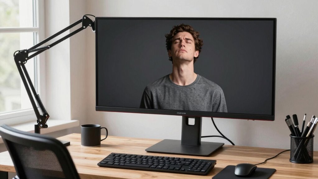 adjust desk and monitor height