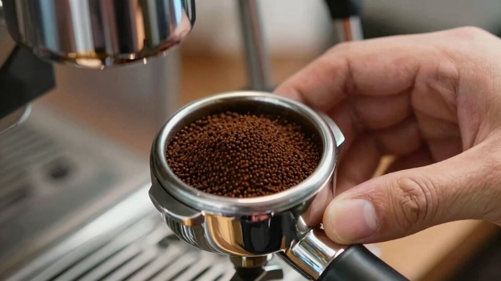 adjust grind size and beans