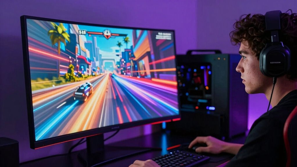 enhanced fast paced gaming visuals