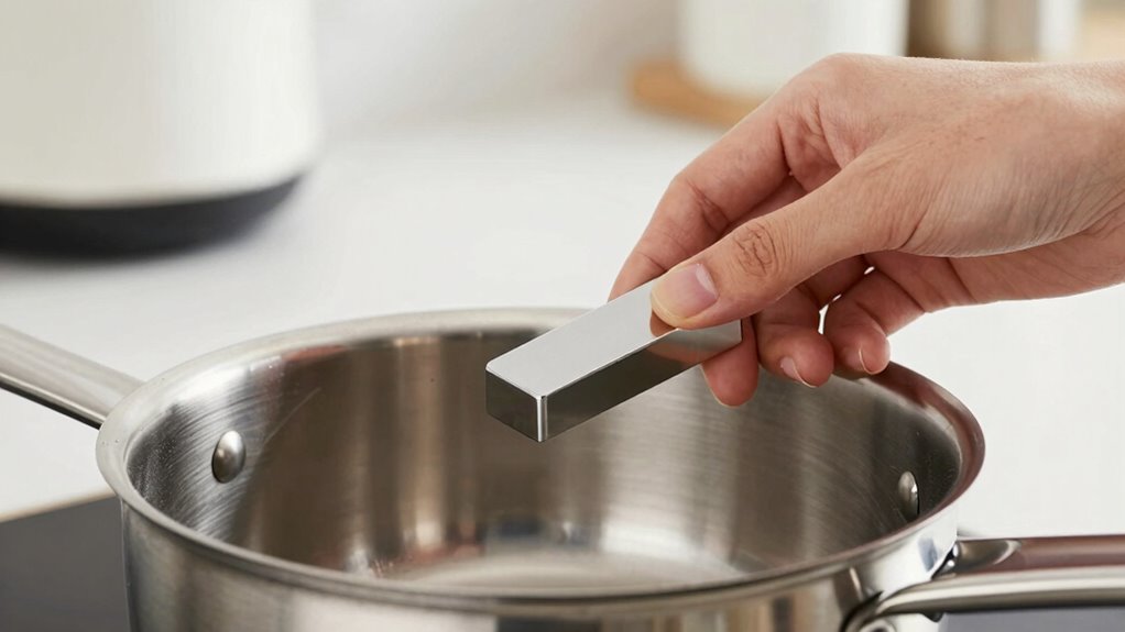 magnet test confirms induction compatibility