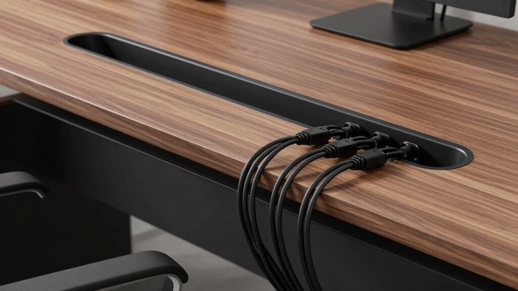 organize cables for workspace