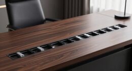 professional desk cable organization