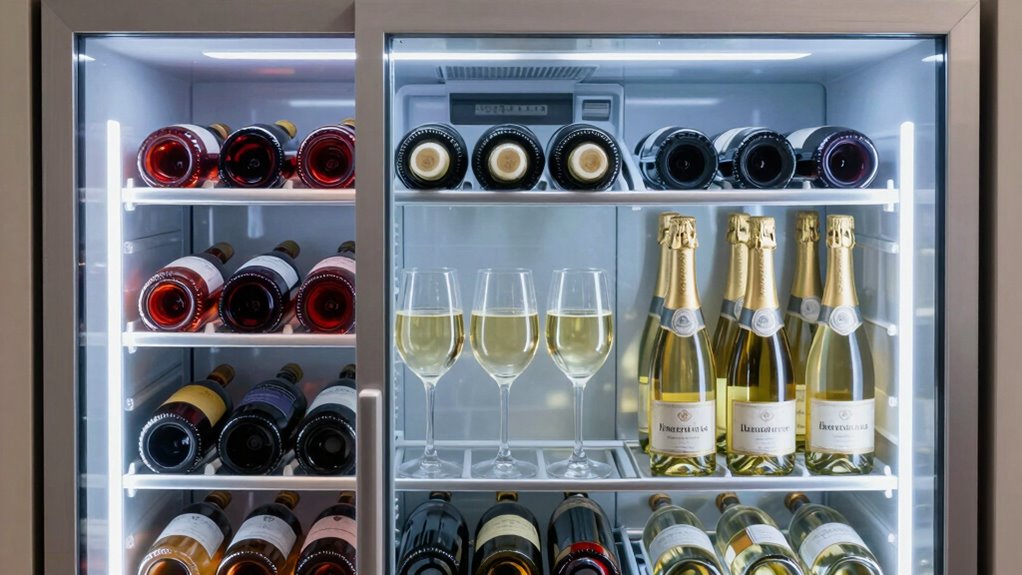 store wines at correct temperatures