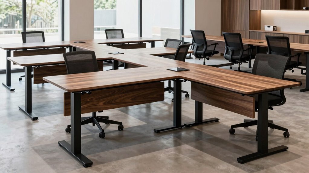 top l shaped standing desks