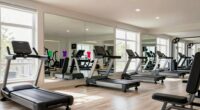 reflective gym room transformation