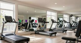 reflective gym room transformation